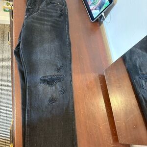 KanCan Washed Black Distressed Boyfriend Jeans